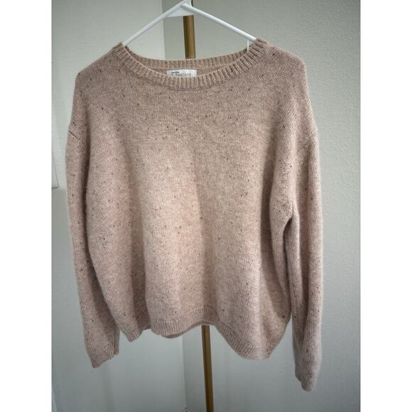 Nordstrom Signature Crew Neck Cashmere Mohair & Silk sweater Pink L - Picture 2 of 7